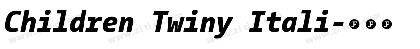 Children Twiny Itali字体转换